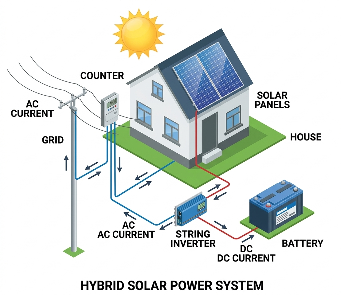 Hybrid Solar Inverter Setup STPI